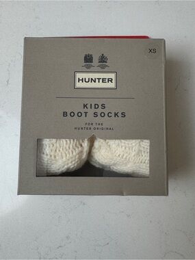 Hunter Kids Boot Socks in Cream Knit